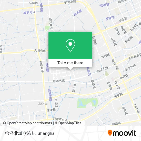 徐泾北城欣沁苑 map