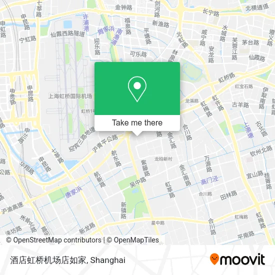 酒店虹桥机场店如家 map