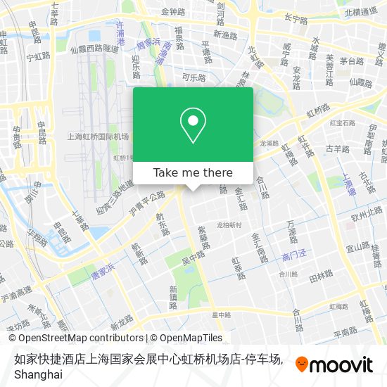 如家快捷酒店上海国家会展中心虹桥机场店-停车场 map