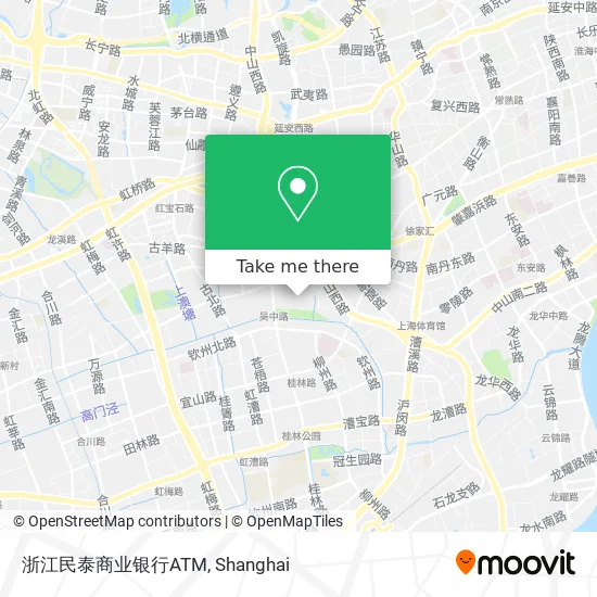 浙江民泰商业银行ATM map