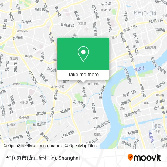 华联超市(龙山新村店) map