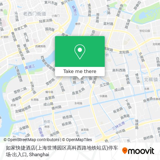 如家快捷酒店(上海世博园区高科西路地铁站店)停车场-出入口 map