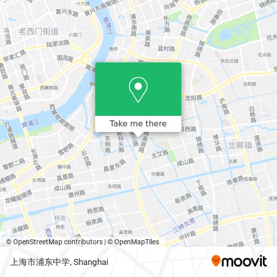 上海市浦东中学 map