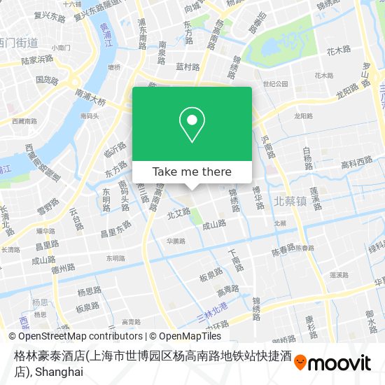 格林豪泰酒店(上海市世博园区杨高南路地铁站快捷酒店) map