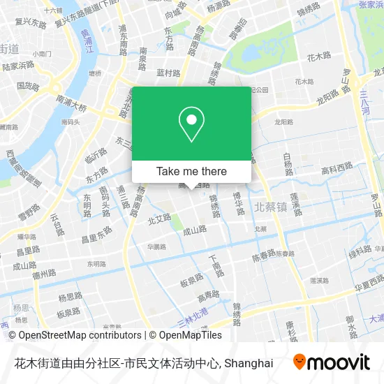 花木街道由由分社区-市民文体活动中心 map
