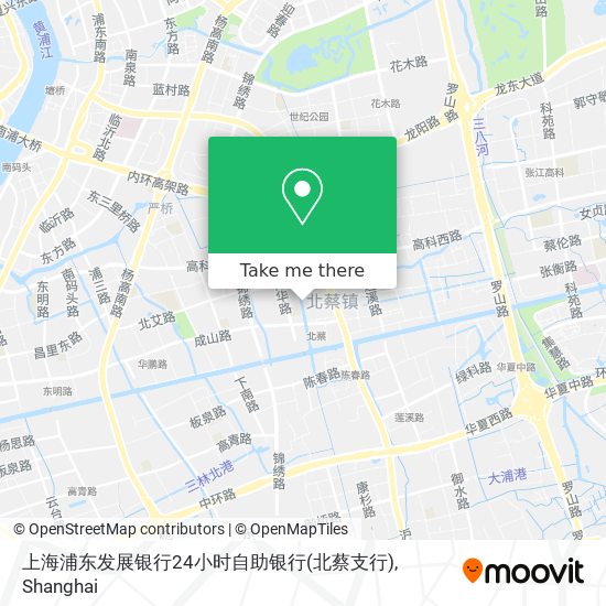 上海浦东发展银行24小时自助银行(北蔡支行) map