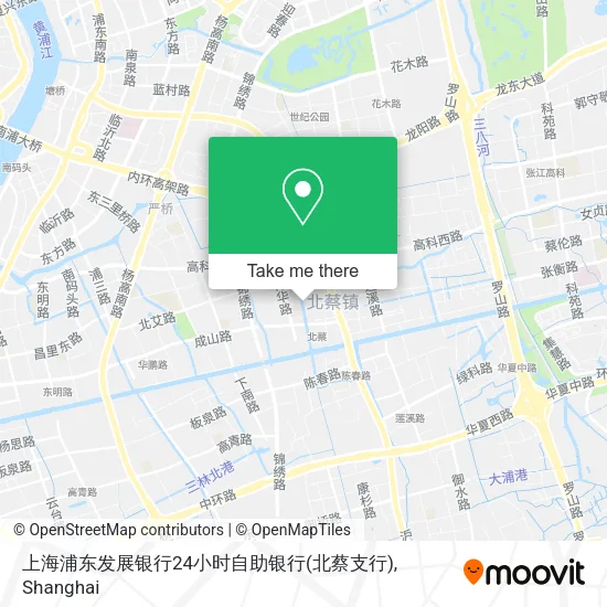 上海浦东发展银行24小时自助银行(北蔡支行) map