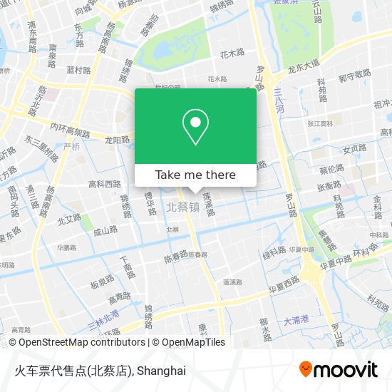 火车票代售点(北蔡店) map