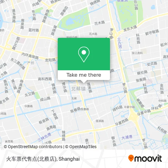 火车票代售点(北蔡店) map