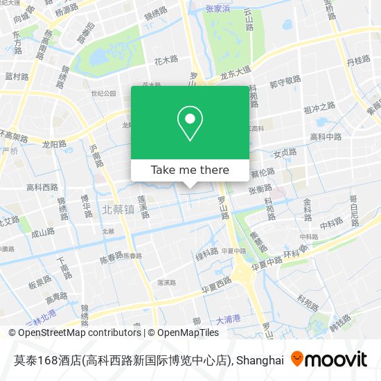 莫泰168酒店(高科西路新国际博览中心店) map