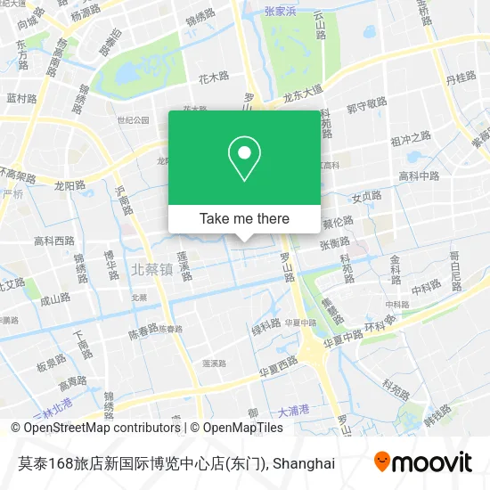 莫泰168旅店新国际博览中心店(东门) map