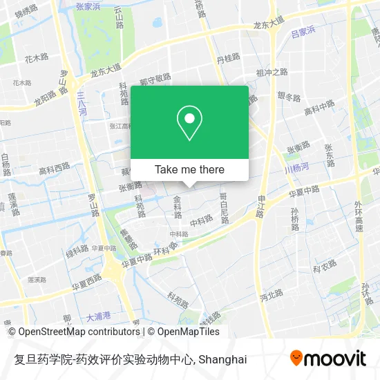 复旦药学院-药效评价实验动物中心 map