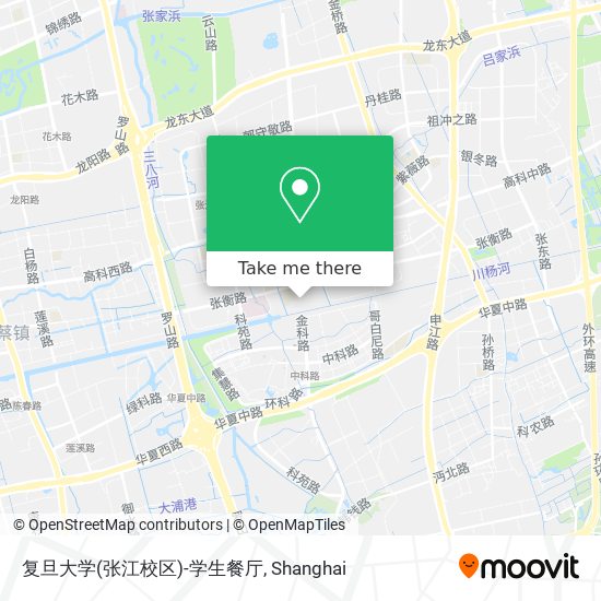 复旦大学(张江校区)-学生餐厅 map