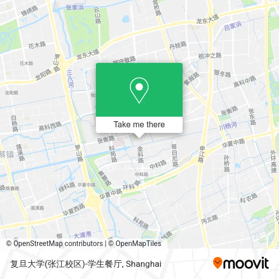复旦大学(张江校区)-学生餐厅 map