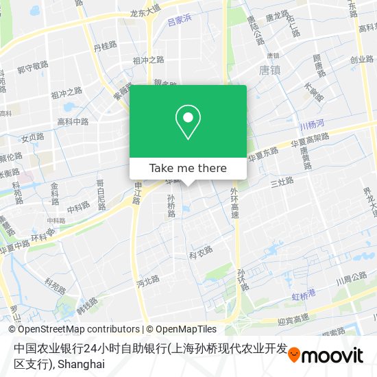 中国农业银行24小时自助银行(上海孙桥现代农业开发区支行) map
