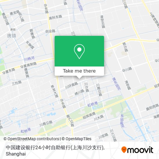 中国建设银行24小时自助银行(上海川沙支行) map