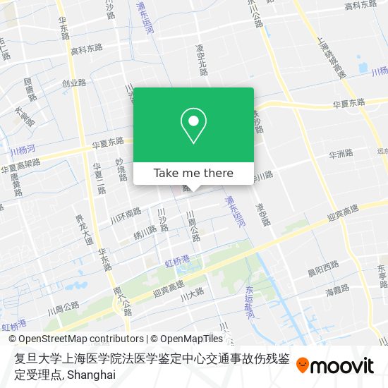 复旦大学上海医学院法医学鉴定中心交通事故伤残鉴定受理点 map