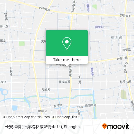 长安福特(上海格林威沪青4s店) map