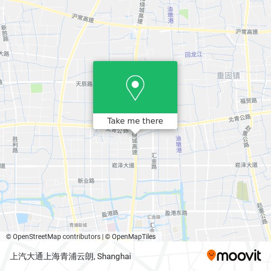 上汽大通上海青浦云朗 map