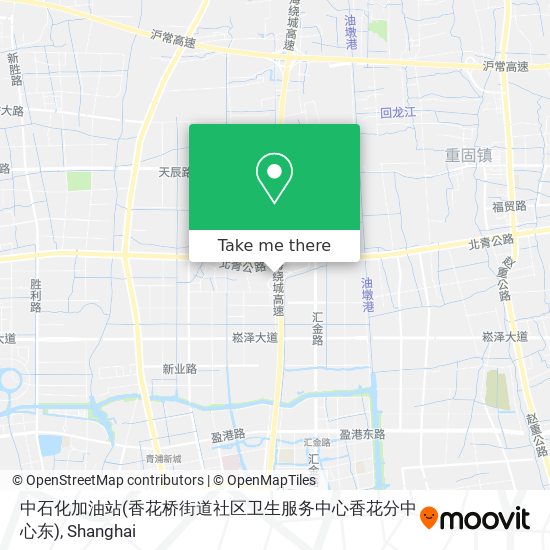 中石化加油站(香花桥街道社区卫生服务中心香花分中心东) map