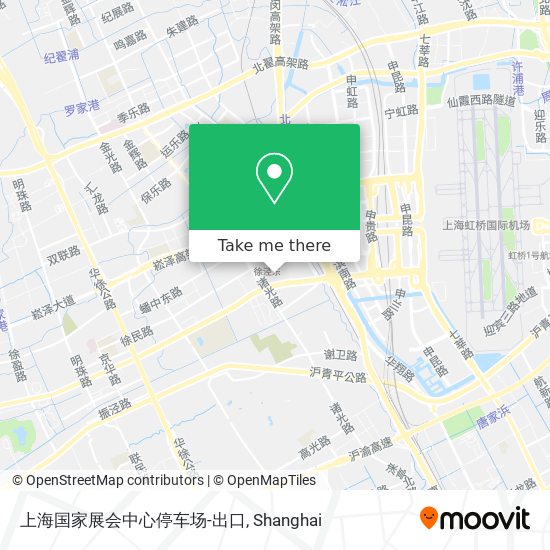 上海国家展会中心停车场-出口 map