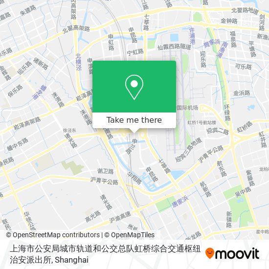 上海市公安局城市轨道和公交总队虹桥综合交通枢纽治安派出所 map