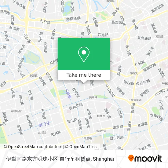 伊犁南路东方明珠小区-自行车租赁点 map