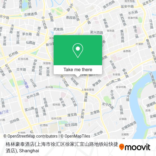 格林豪泰酒店(上海市徐汇区徐家汇宜山路地铁站快捷酒店) map