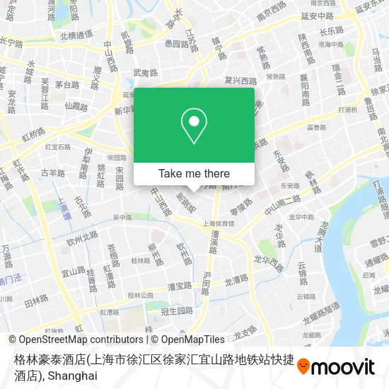 格林豪泰酒店(上海市徐汇区徐家汇宜山路地铁站快捷酒店) map