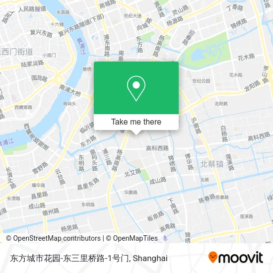 东方城市花园-东三里桥路-1号门 map