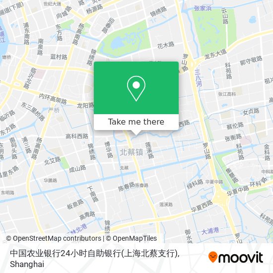 中国农业银行24小时自助银行(上海北蔡支行) map