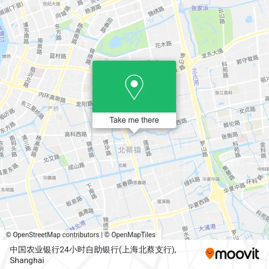 中国农业银行24小时自助银行(上海北蔡支行) map