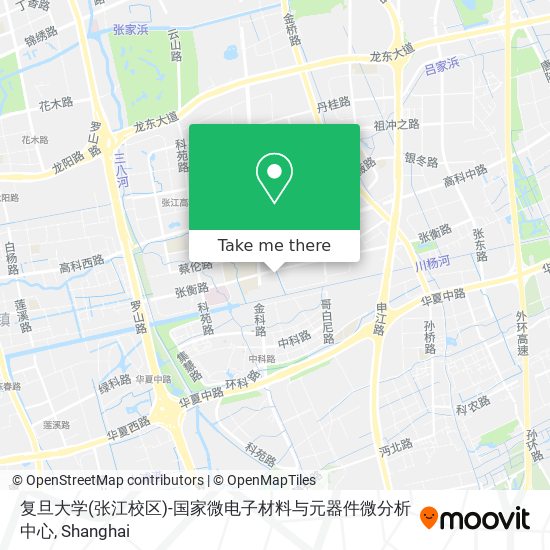 复旦大学(张江校区)-国家微电子材料与元器件微分析中心 map
