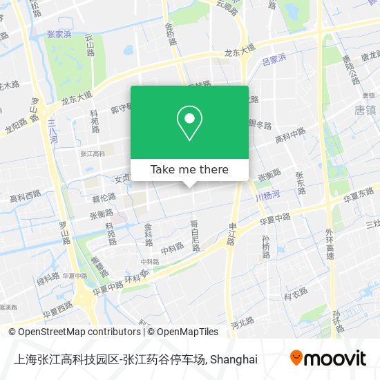 上海张江高科技园区-张江药谷停车场 map