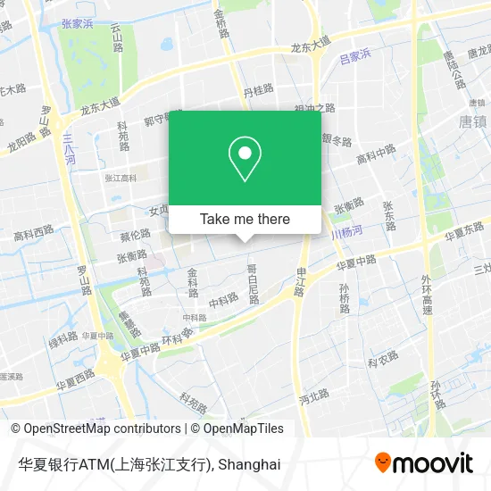 华夏银行ATM(上海张江支行) map
