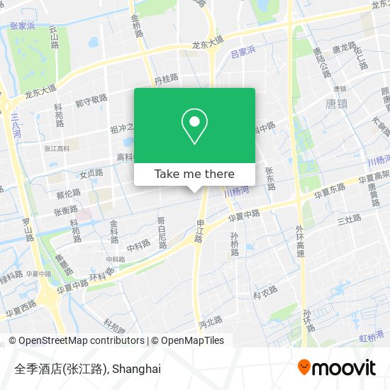 全季酒店(张江路) map