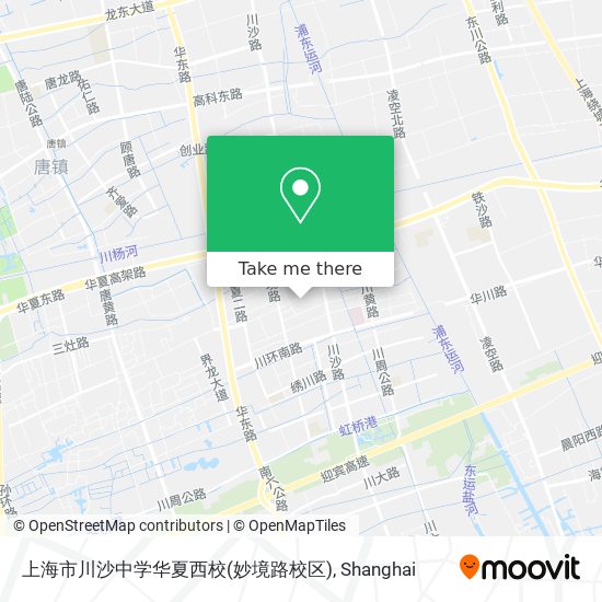 上海市川沙中学华夏西校(妙境路校区) map