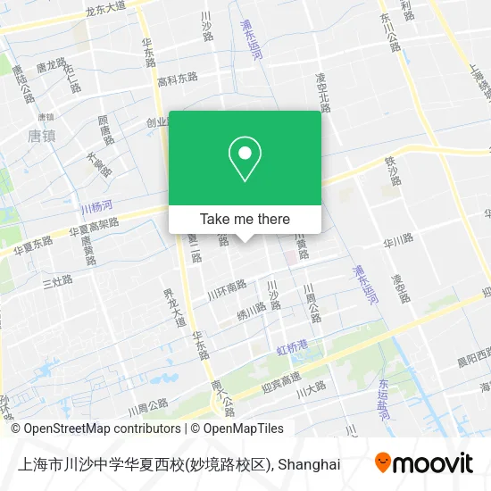 上海市川沙中学华夏西校(妙境路校区) map