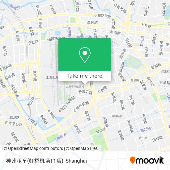 神州租车(虹桥机场T1店) map