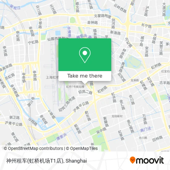 神州租车(虹桥机场T1店) map