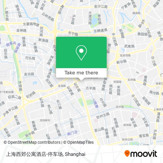 上海西郊公寓酒店-停车场 map