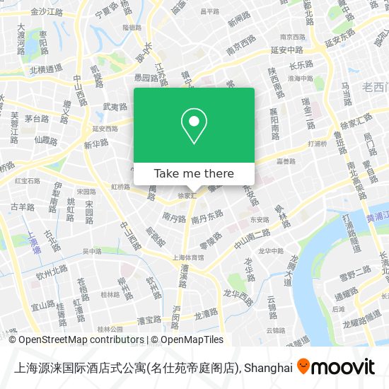 上海源涞国际酒店式公寓(名仕苑帝庭阁店) map