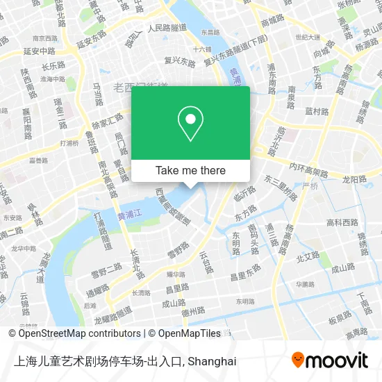 上海儿童艺术剧场停车场-出入口 map