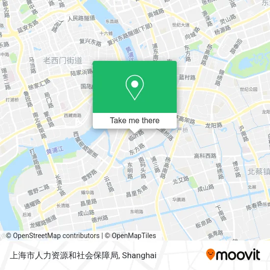 上海市人力资源和社会保障局 map