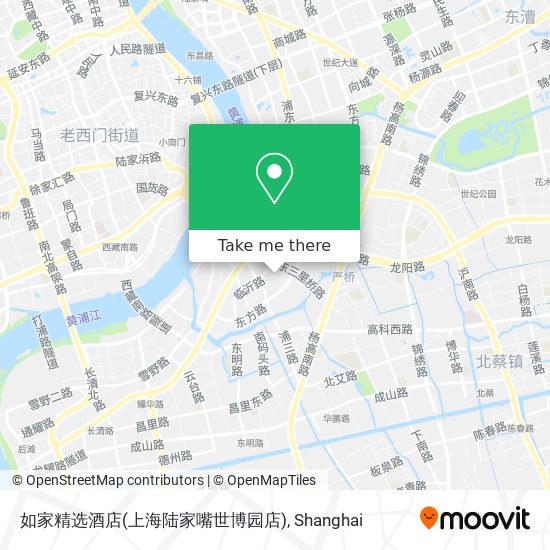 如家精选酒店(上海陆家嘴世博园店) map