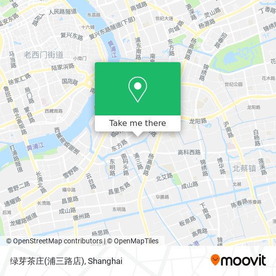 绿芽茶庄(浦三路店) map