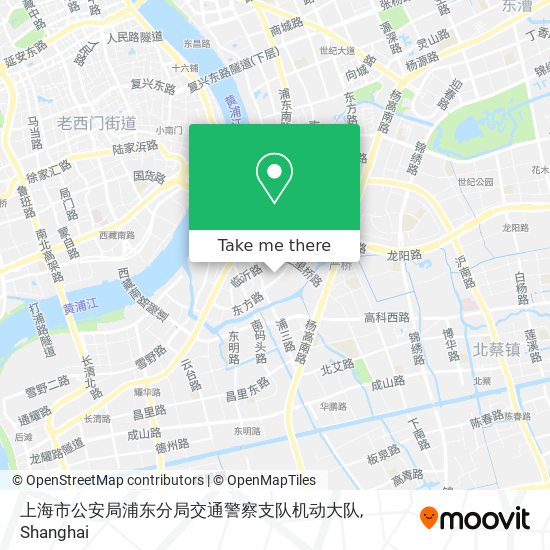 上海市公安局浦东分局交通警察支队机动大队 map