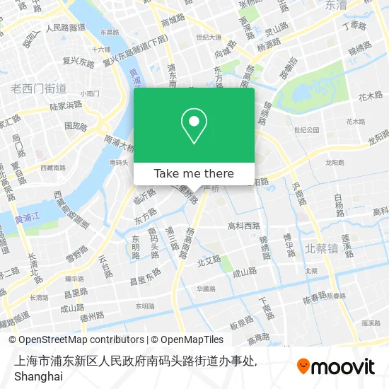 上海市浦东新区人民政府南码头路街道办事处 map