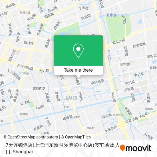 7天连锁酒店(上海浦东新国际博览中心店)停车场-出入口 map