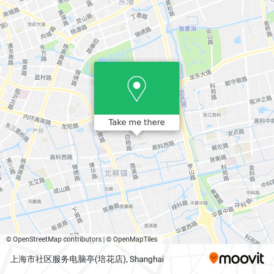 上海市社区服务电脑亭(培花店) map
